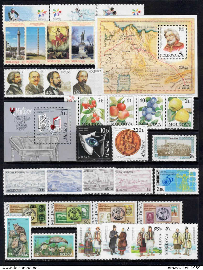 Moldova- 14 !!! Years (1994- 2007)  sets- Almost 160 Issues.MNH**