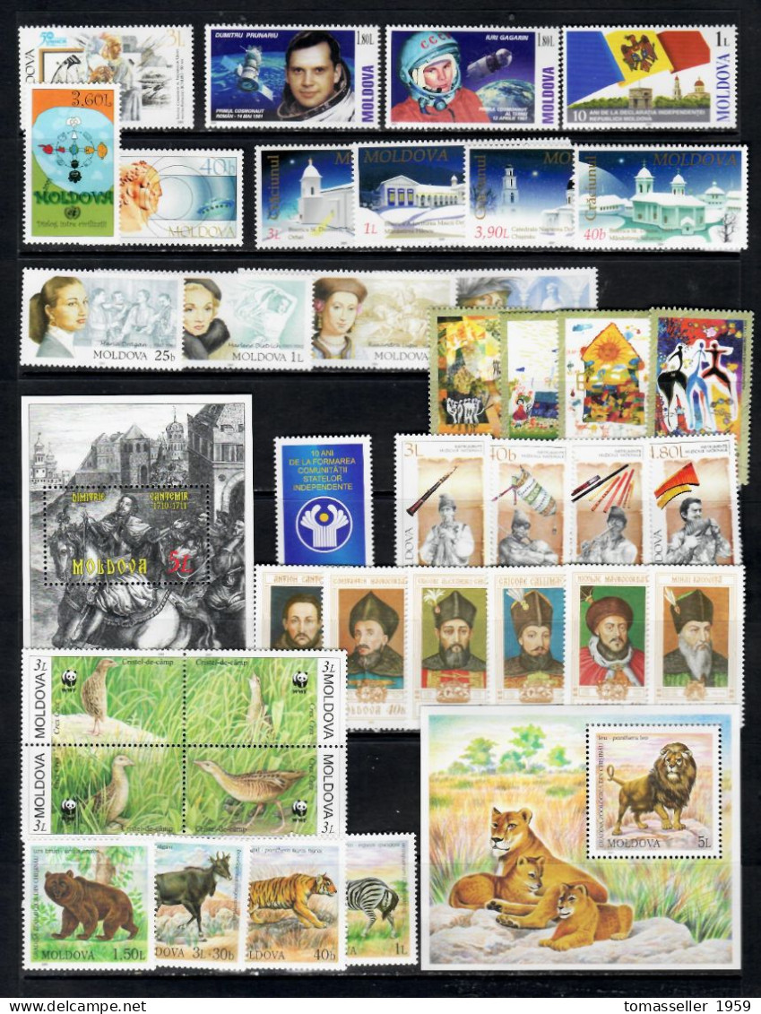 Moldova- 14 !!! Years (1994- 2007)  sets- Almost 160 Issues.MNH**