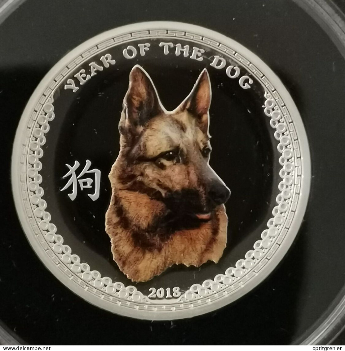 5 DOLLARS ARGENT 2018 PALAU YEAR OF THE DOG CHIEN 500Ex. / 1 OZ SILVER 999 PALAO - Palau