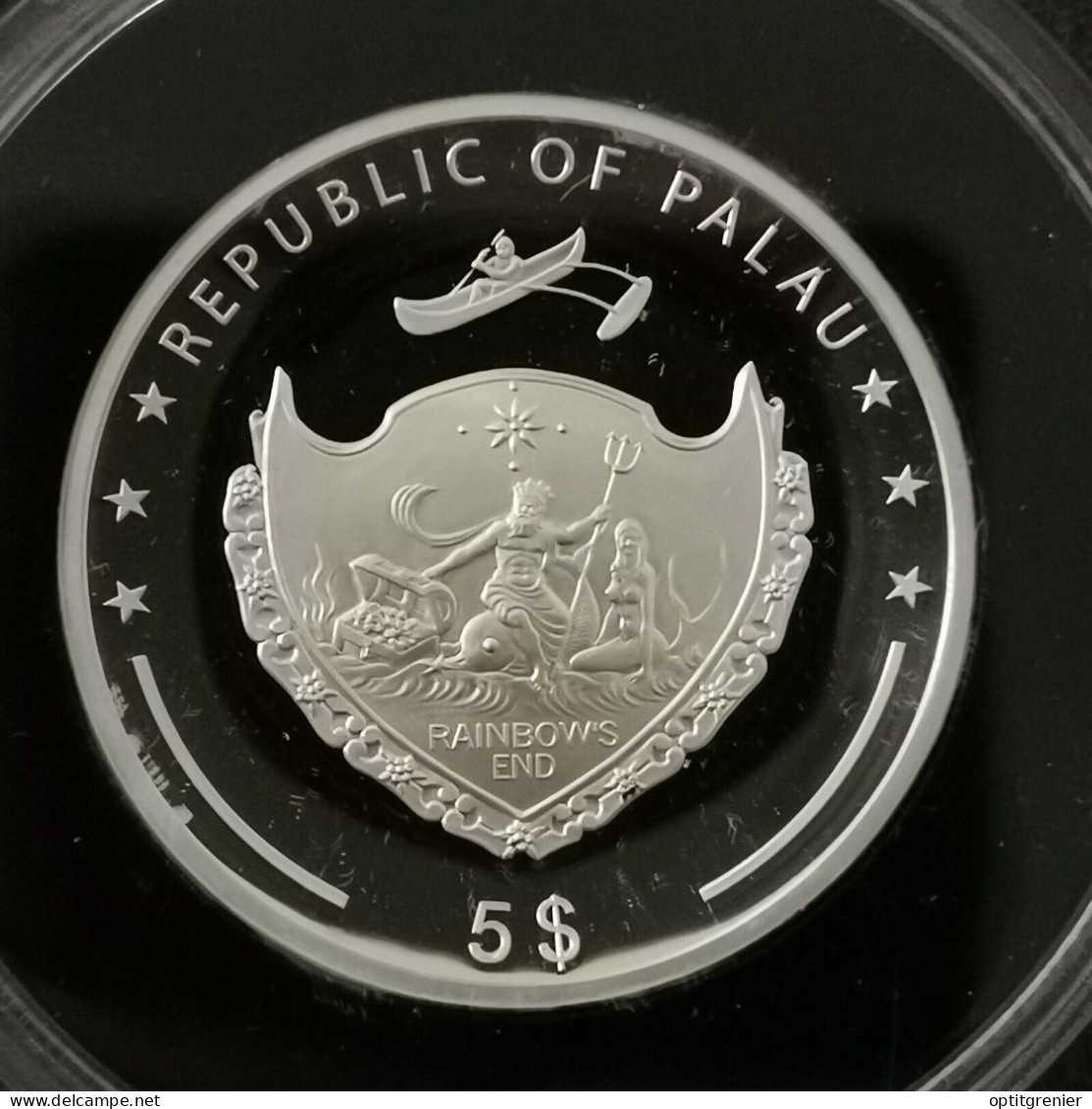 5 DOLLARS ARGENT 2018 PALAU YEAR OF THE DOG CHIEN 500Ex. / 1 OZ SILVER 999 PALAO - Palau