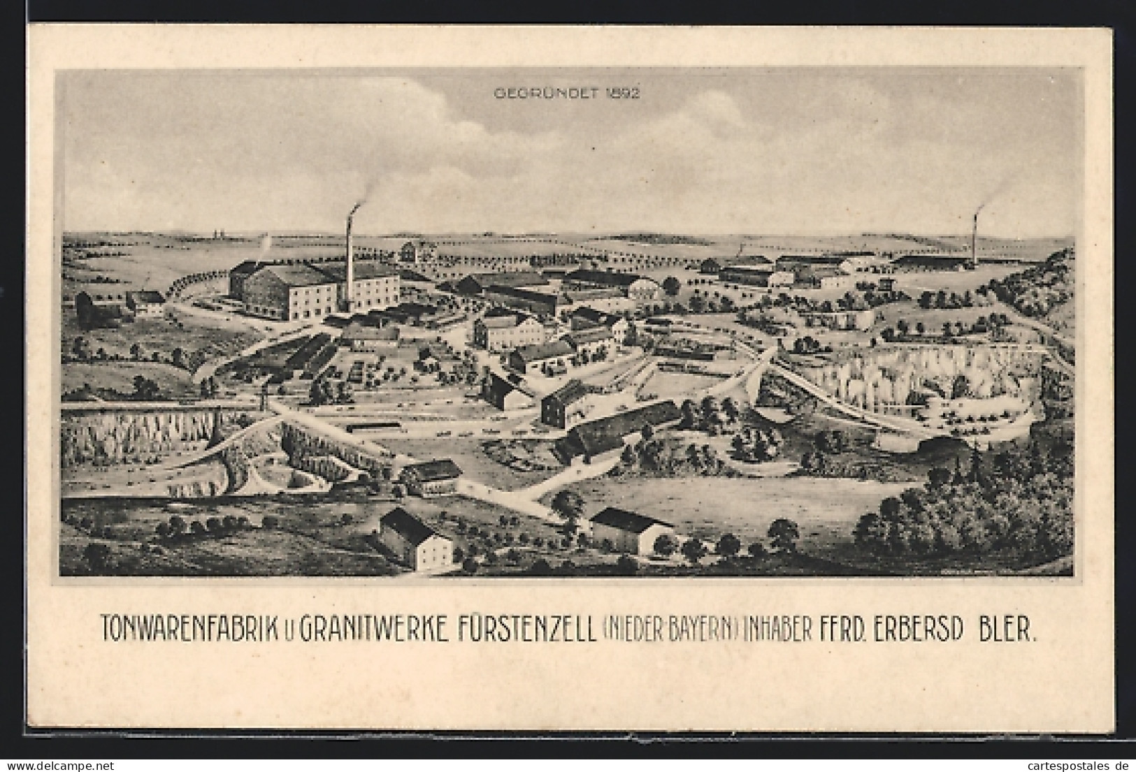 AK Fürstenzell / Niederbayern, Tonwarenfabrik U. Granitwerke, Ing. Ferd. Erbersdobler  - Mines