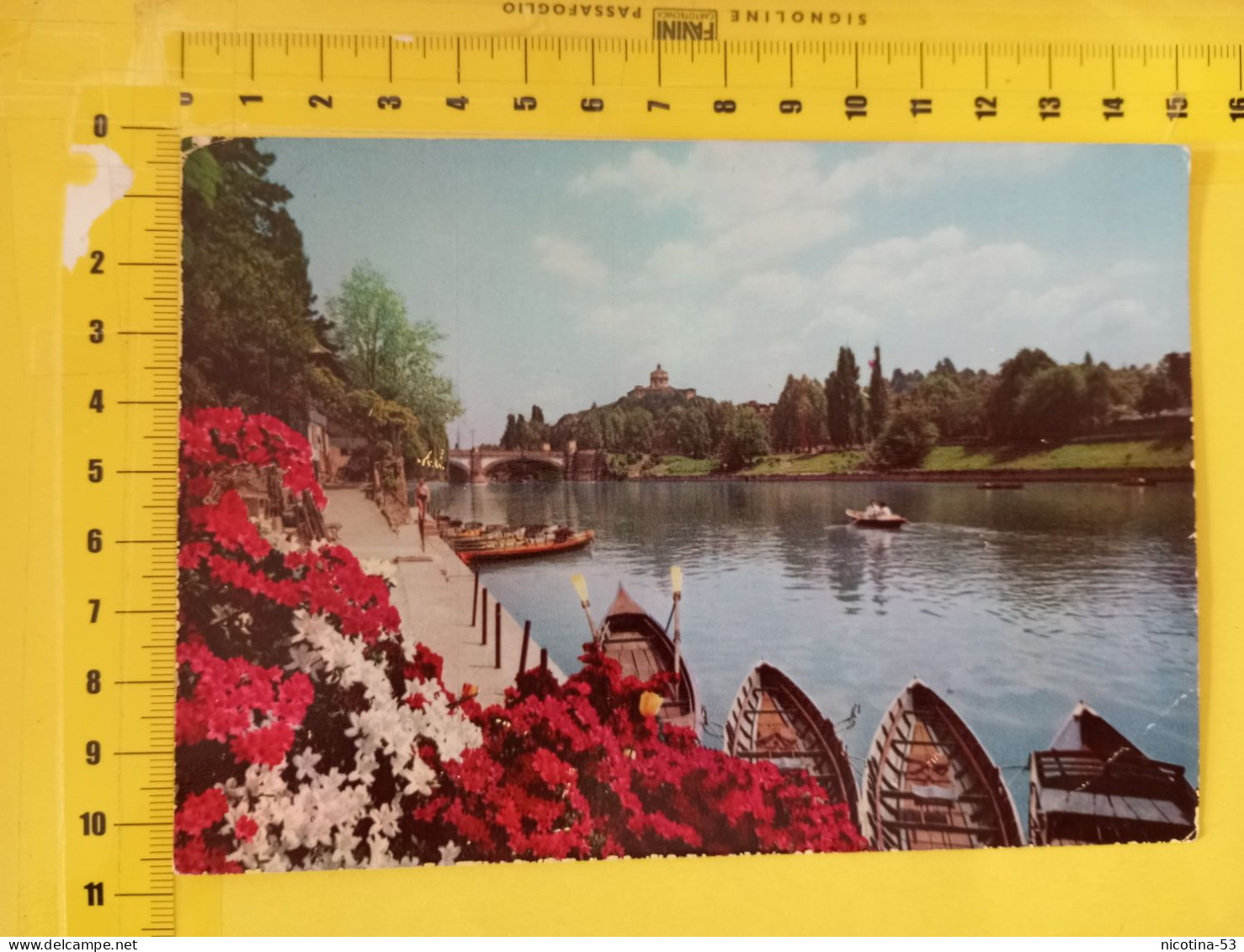 CT-06051- TORINO - LUNGO PO - MONTE DEI CAPPUCCINI - CANOE - VIAGGIATA ANNI 60 - Fiume Po