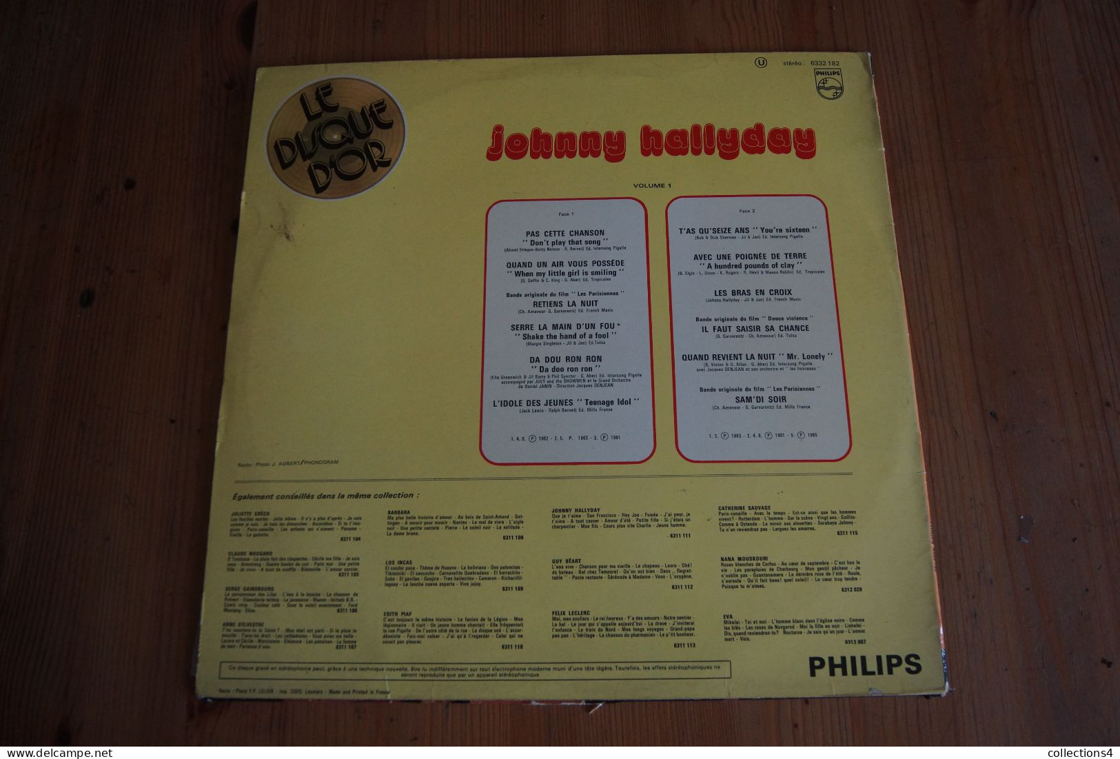 JOHNNY HALLYDAY LE DISQUE D OR PAS CETTE CHANSON LP 1973 VALEUR+ - Rock