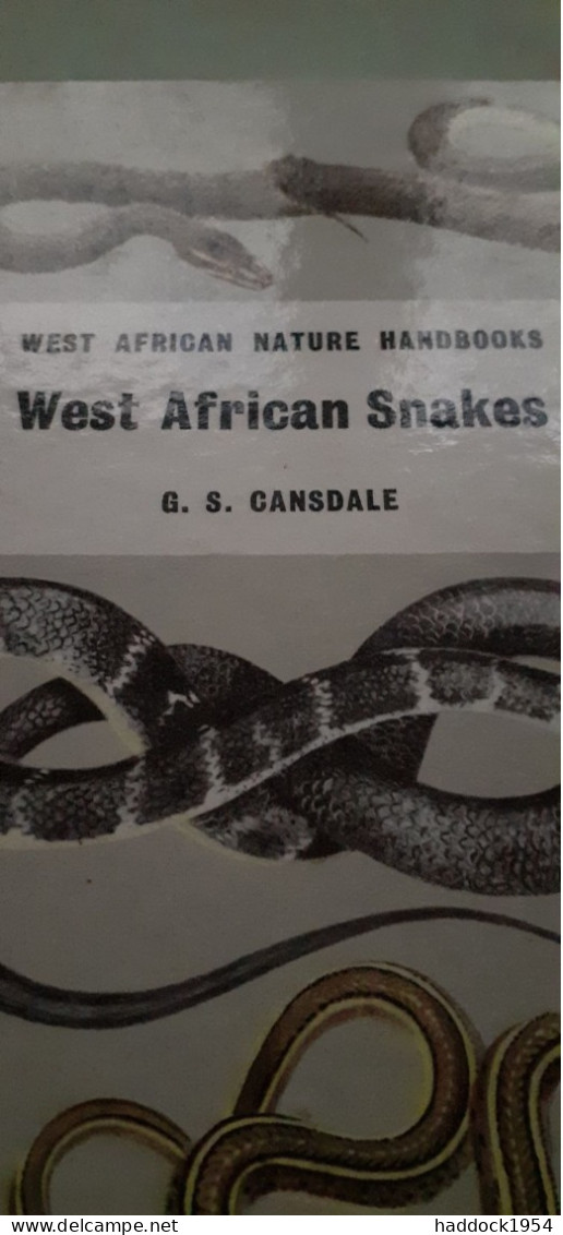 West African Snakes G.S. CANSDALE,longmans 1961 - Vida Salvaje