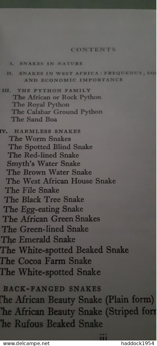 West African Snakes G.S. CANSDALE,longmans 1961 - Fauna