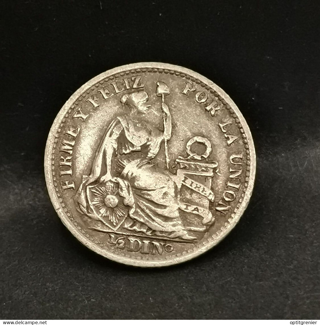 1/2 DINERO ARGENT 1903 LIMA PEROU / PERU SILVER - Peru