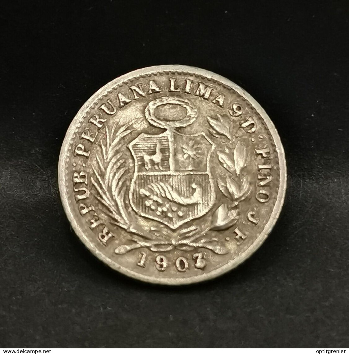 1/2 DINERO ARGENT 1903 LIMA PEROU / PERU SILVER - Pérou