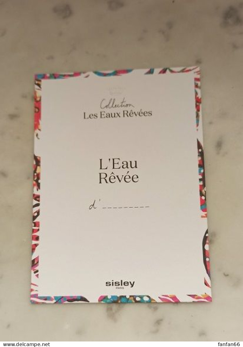 Carte Parfumée L'eau Révée De Sisley - Modern (ab 1961)