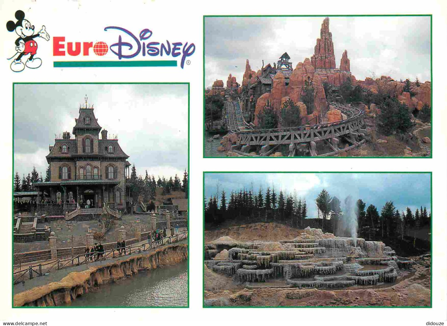 Parc D'Attractions - Euro Disney Paris Devenu Disneyland Paris - Fontierland - Multivues - CPM - Voir Scans Recto-Verso - Disneyland