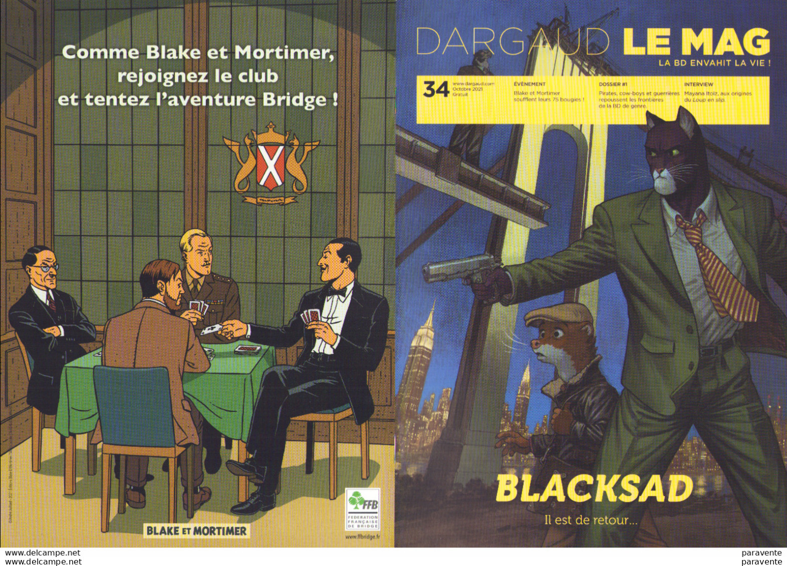 JUILLARD GUARDINO MEYER MARINI BLAKE ET MORTIMER : Magazine DARGAUD LE MAG N°34 - Juillard