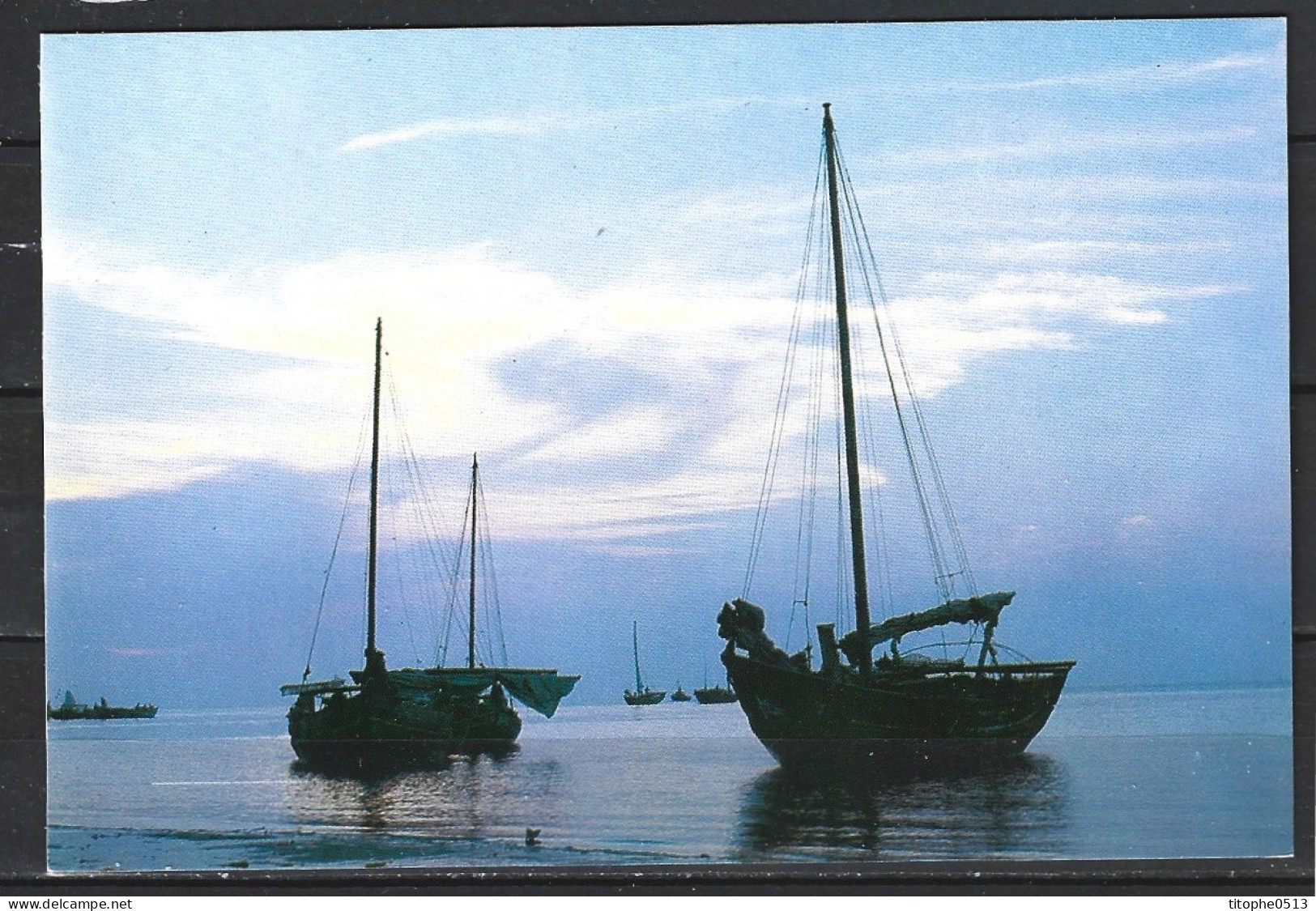 CHINE. Carte Postale Pré-timbrée De 1988. Bateaux Traditionnels Chinois. - Cartoline Postali