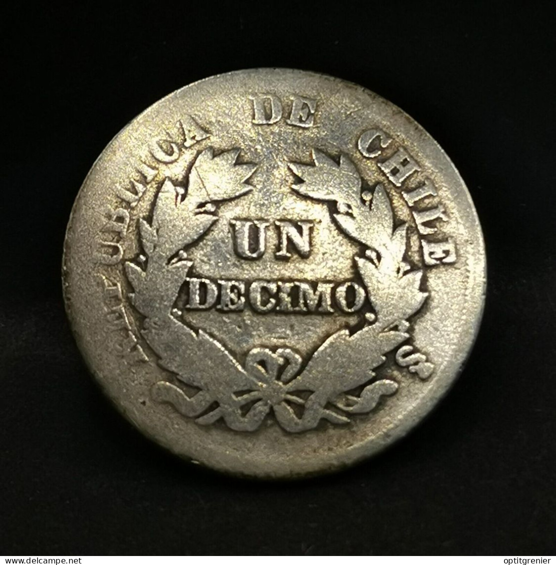 1 DECIMO ARGENT 1868 CHILI 207000 Ex. / CHILE SILVER - Chili