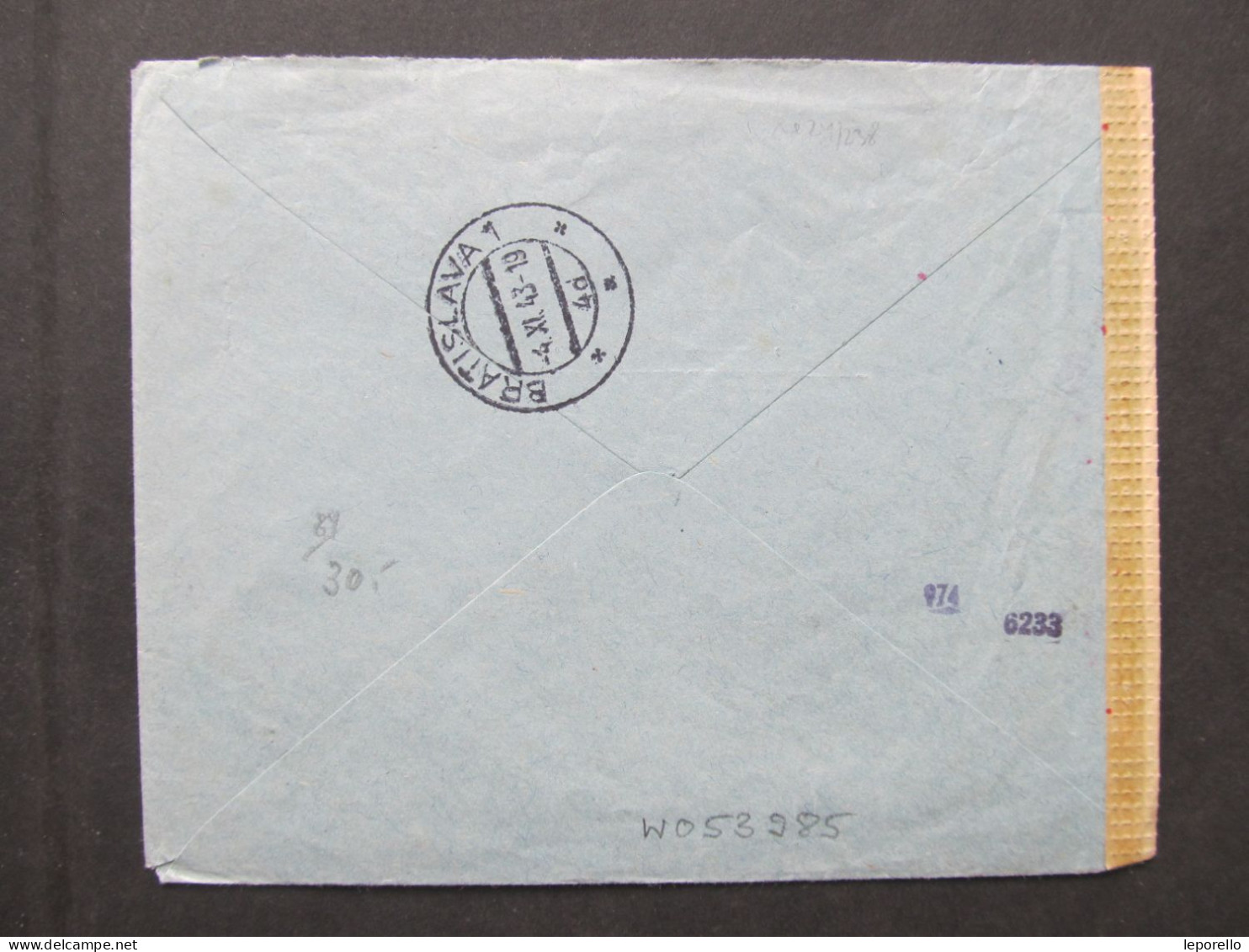 BRIEF Bratislava - Hamburg 1943 Slovensko  Flugpost  //// P2094 - Briefe U. Dokumente