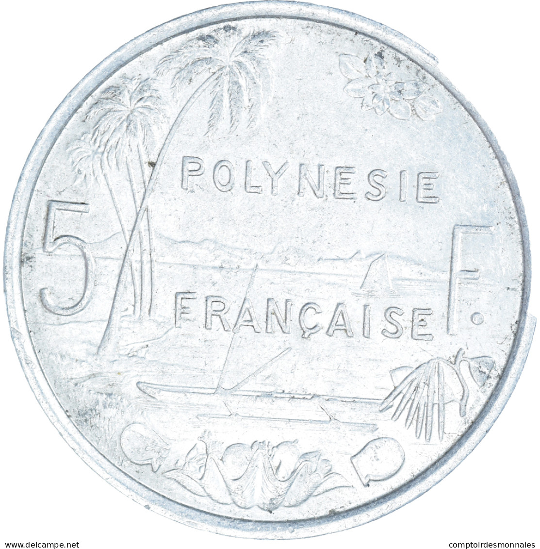 Monnaie, Polynésie Française, 5 Francs, 1977 - French Polynesia