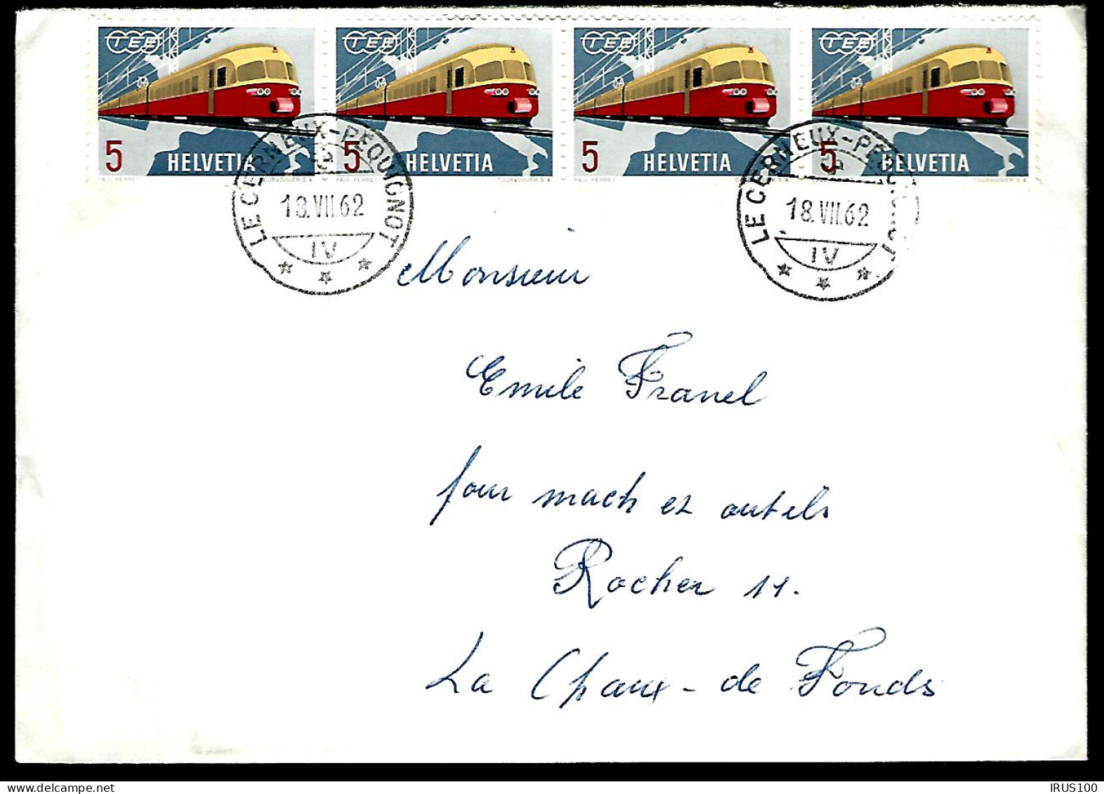 LETTRE EN PROVENANCE DE GENÈVE - THÈME TRAIN -  - Trains