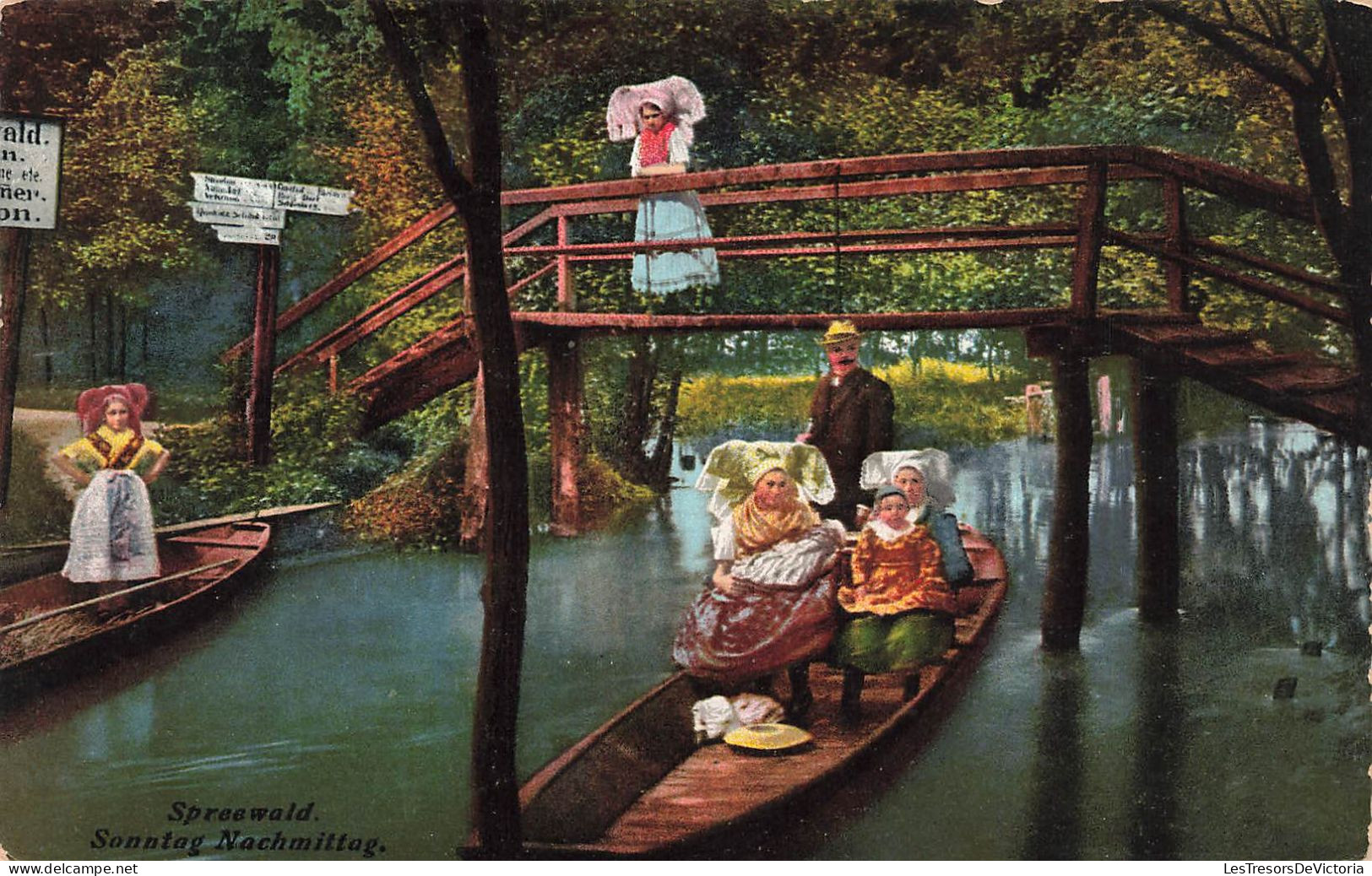 FANTAISIES - Spreewald - Sonntag Nachmittag - Colorisé - Carte Postale Ancienne - Donne