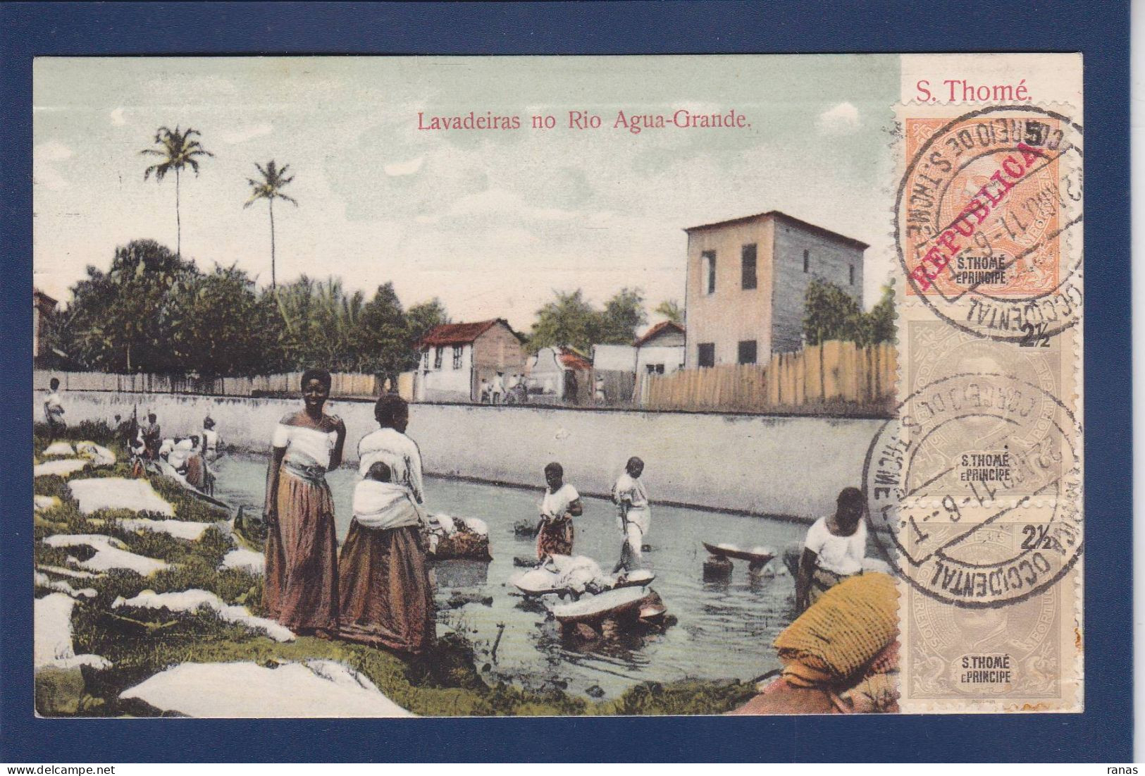 CPA Sao Tome Et Principe Circulée Afrique Noire Angola Colonie Portugal - Sao Tome And Principe