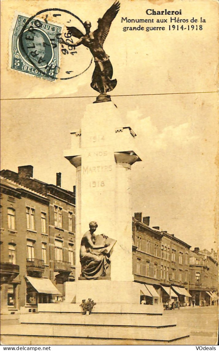 Belgique -  Hainaut - Charleroi - Monument Aux Héros De La Grande Guerre 1914-1918 - Charleroi