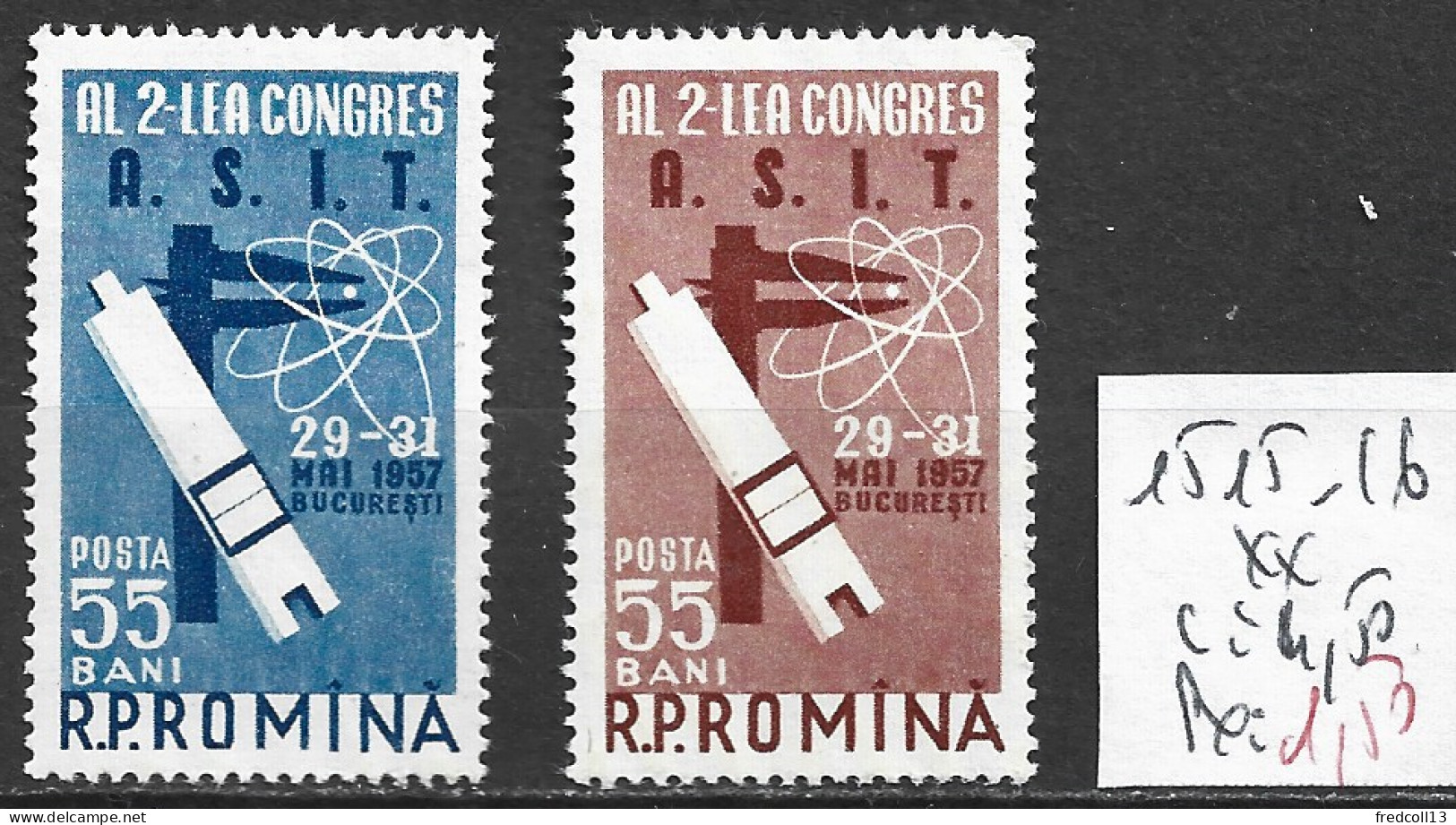 ROUMANIE 1515-16 ** Côte Côte 4.50 € - Unused Stamps