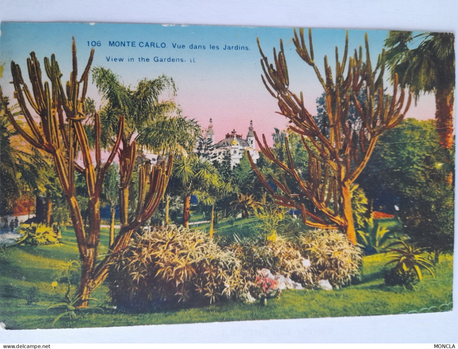 MONTE-CARLO VERS 1930.LES JARDINS . - Exotische Tuin