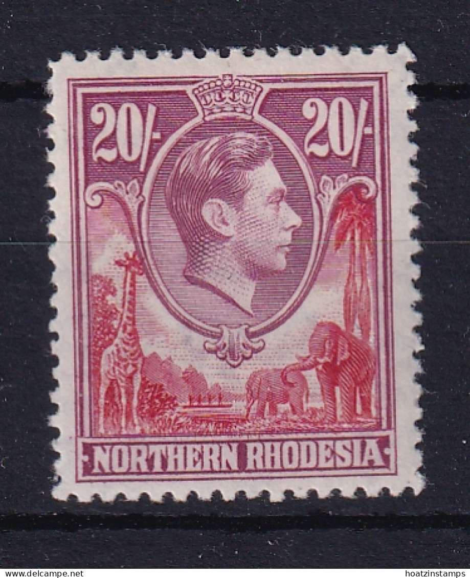 Northern Rhodesia: 1938/52   KGVI     SG45   20/-     MH - Rhodésie Du Nord (...-1963)