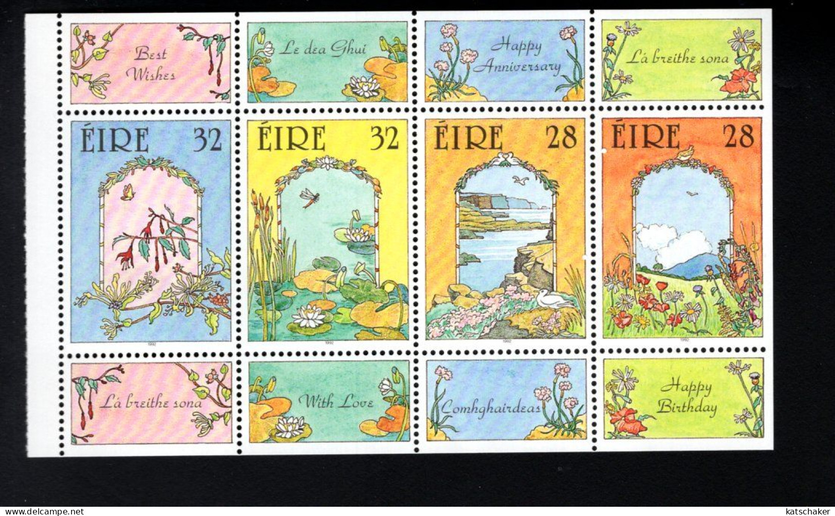 1993946984 1992 SCOTT  863B  (XX) POSTFRIS MINT NEVER HINGED   - BOOKLET PANE GREETING STAMPS - Ungebraucht