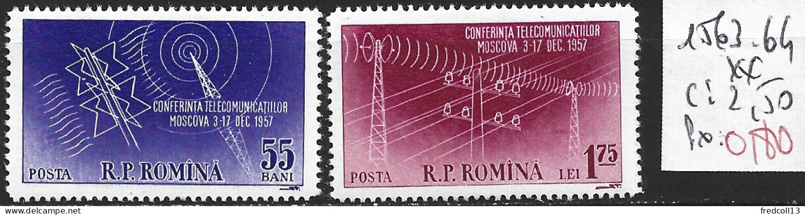 ROUMANIE 1563-64 ** Côte Côte 2.50 € - Unused Stamps