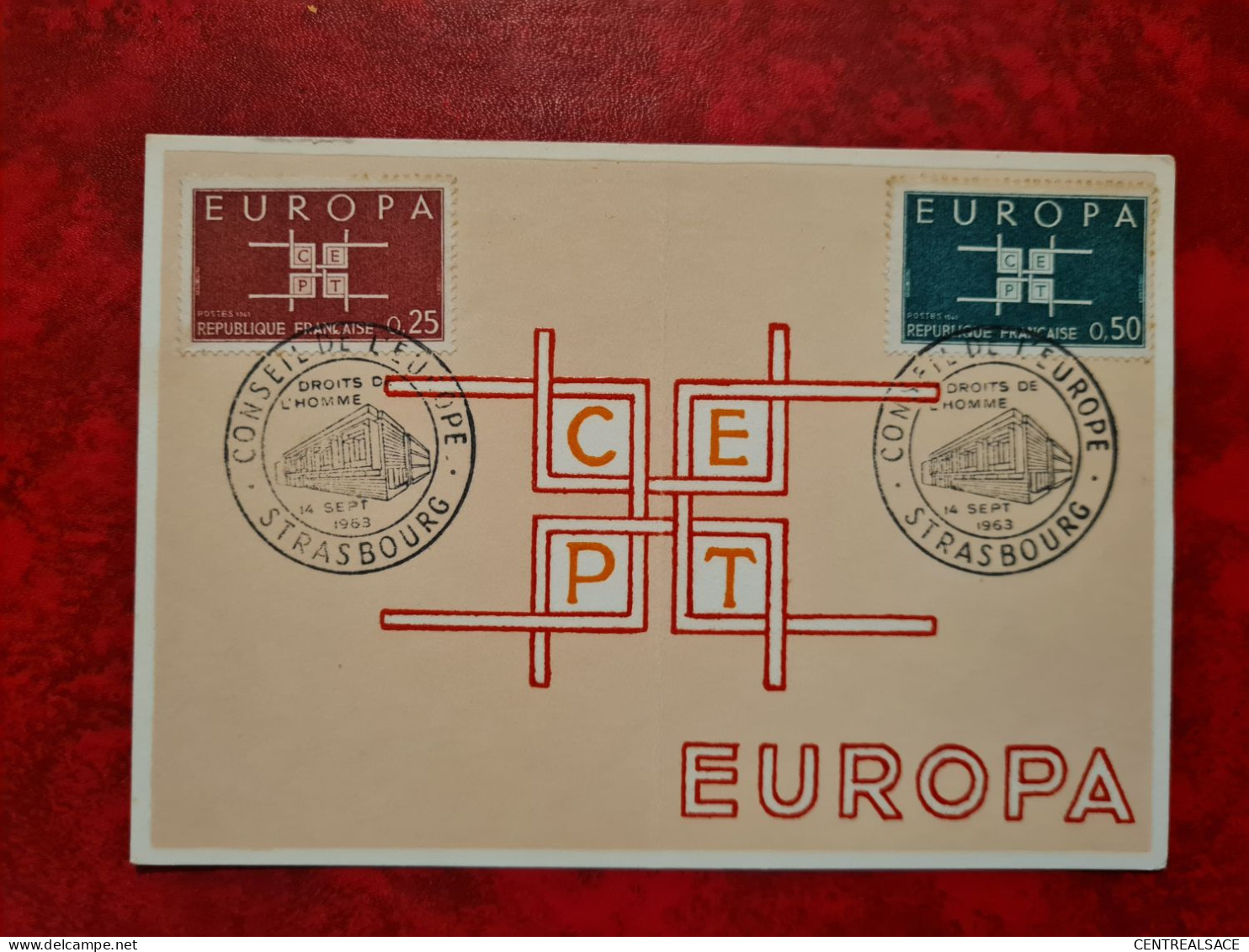 Carte 1963  STRASBOURG CONSEIL DE L'EUROPE EUROPA  DROITS DE L'HOMME - Non Classés