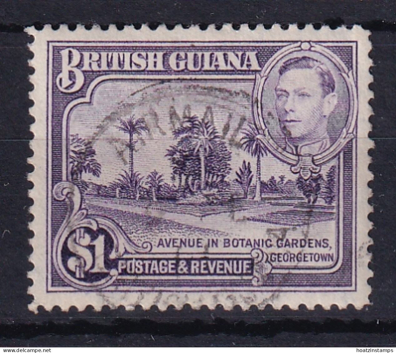 British Guiana: 1938/52   KGVI   SG317   $1    [Perf: 12½]  Used  - Guayana Británica (...-1966)