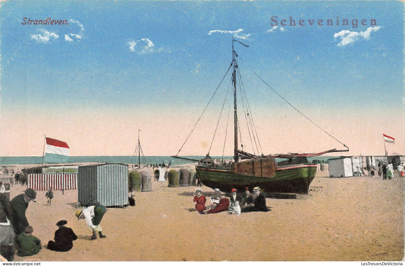 PAYS BAS - Scheveningen - Strandleven - Colorisé - Carte Postale Ancienne - Scheveningen