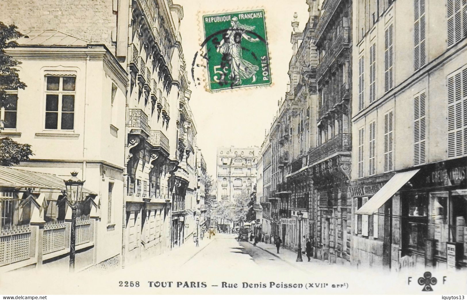 CPA - TOUT PARIS - N° 2258 - Rue Denis POISSON - (XVIIe Arrt) - 1910 - Coll. F. Fleury - TBE - Arrondissement: 17