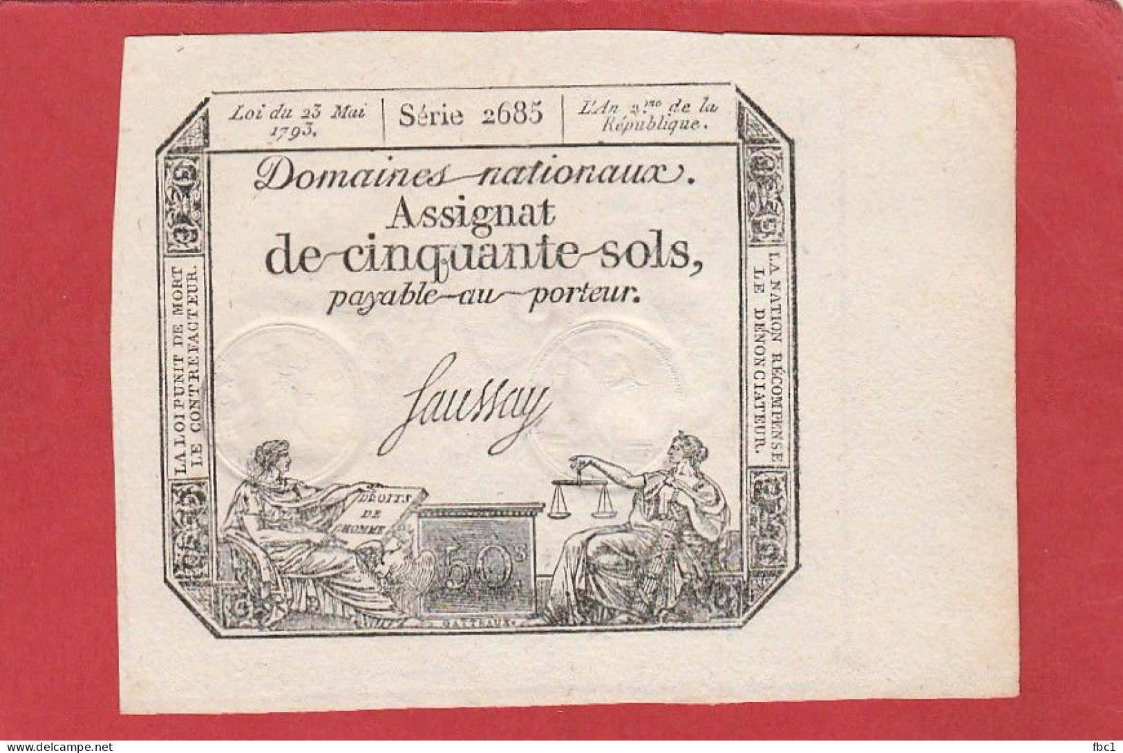 Assignat De Cinquante Sols - Série 2685 - Assignats