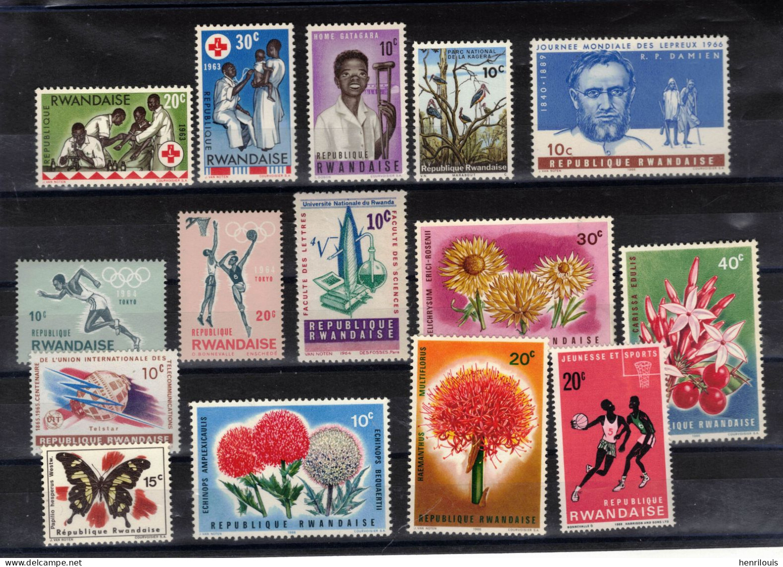 RWANDA   Lot De Timbres  ( Ref 057 ) Voir 6 Sca&ns + Descriptif - Lots & Kiloware (mixtures) - Max. 999 Stamps