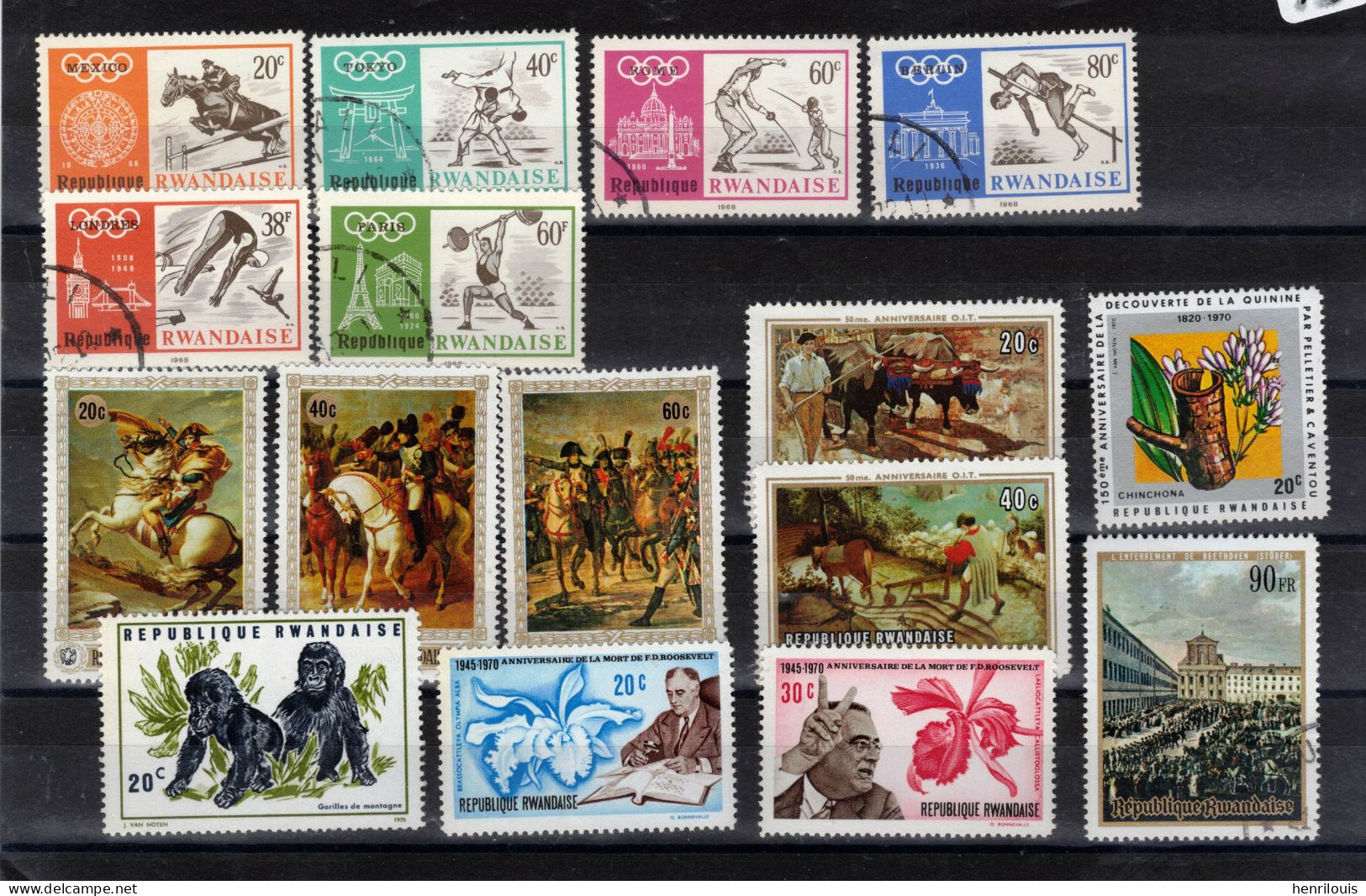 RWANDA   Lot De Timbres  ( Ref 057 ) Voir 6 Sca&ns + Descriptif - Lots & Kiloware (max. 999 Stück)