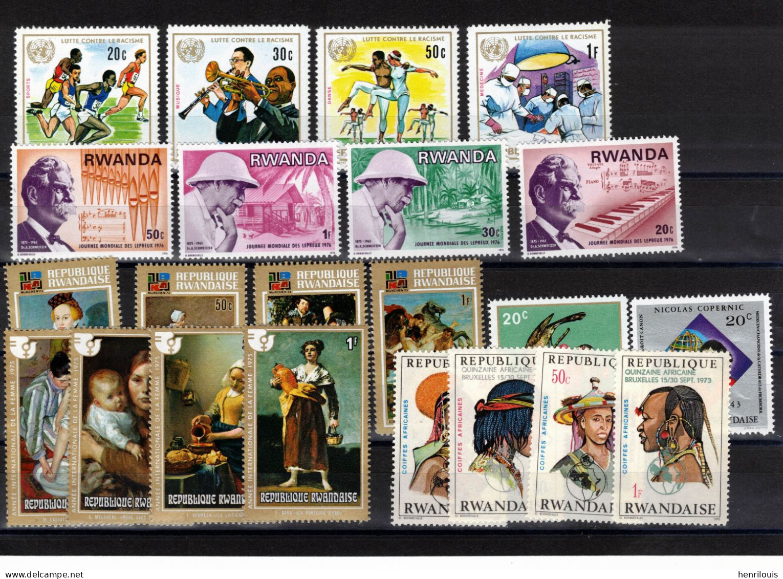 RWANDA   Lot De Timbres  ( Ref 057 ) Voir 6 Sca&ns + Descriptif - Vrac (max 999 Timbres)