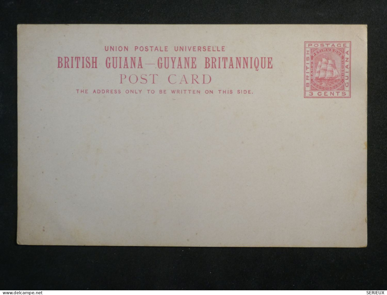 DL4 BRITISH GUIANA  BELLE CARTE   ENTIER +1888 +++ - Guayana Británica (...-1966)