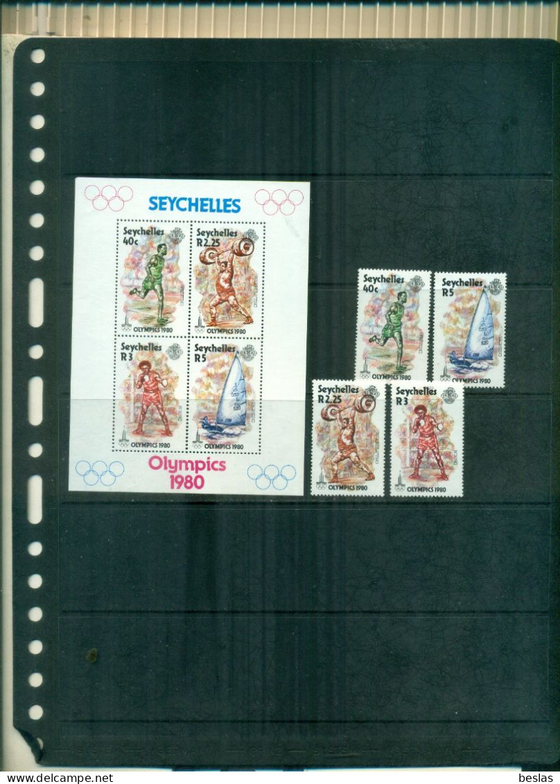 SEYCHELLES J.O. MOSCOU 4 VAL+ BF NEUFS A PARTIR DE 1,25 EUROS - Seychelles (1976-...)
