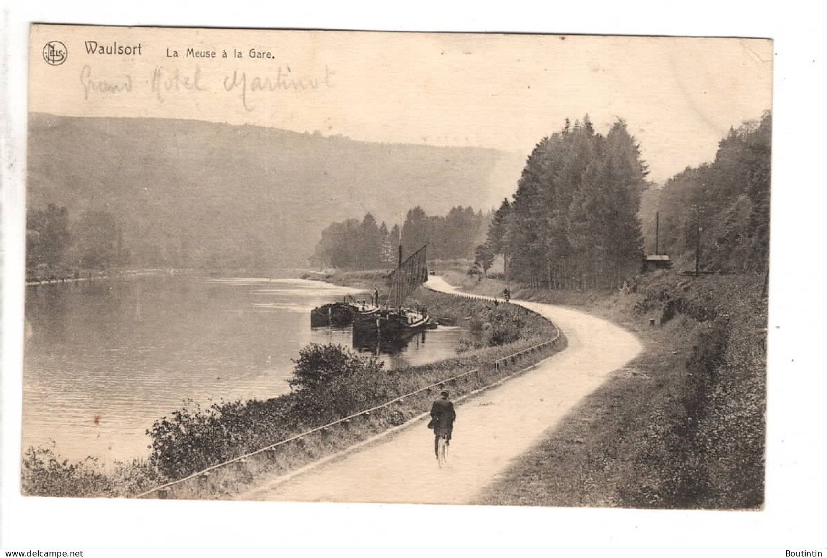 Waulsort La Meuse à La Gare ( Péniche ) - Hastière