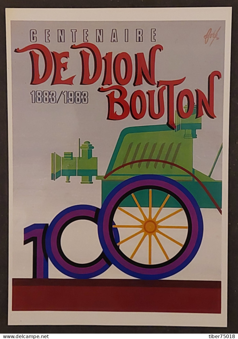 Carte Postale - Affiche Pour Le Centenaire Des Automobiles "De Dion Bouton" (1983) Illustration Foré (signature Au Dos) - Fore