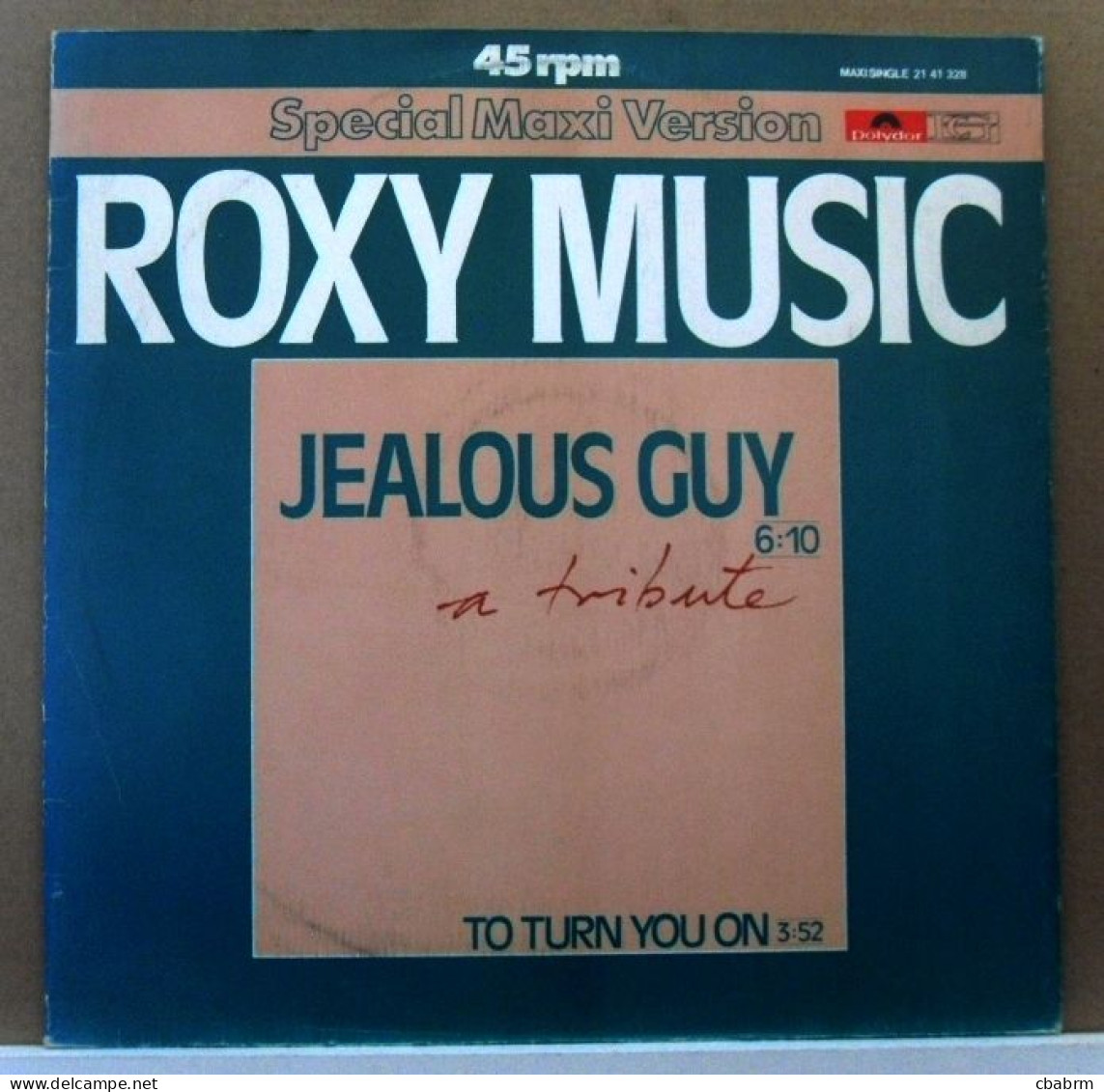 MAXI 45 TOURS ROXY MUSIC JEALOUS GUY- POLYDOR 21 41 328 ESPAGNE En 1981 - 45 Toeren - Maxi-Single