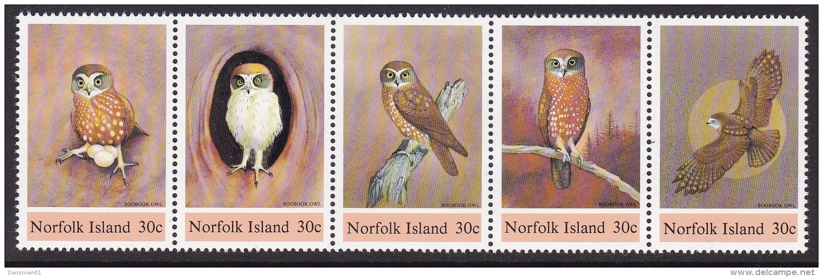 Norfolk Island 1984 Babook Owl Sc 343 Mint Never Hinged - Isola Norfolk