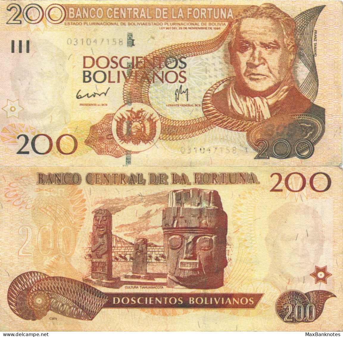 Bolivia / 200 Bolivianos / 1997 / P-208(b) / VF / COPY - Bolivië