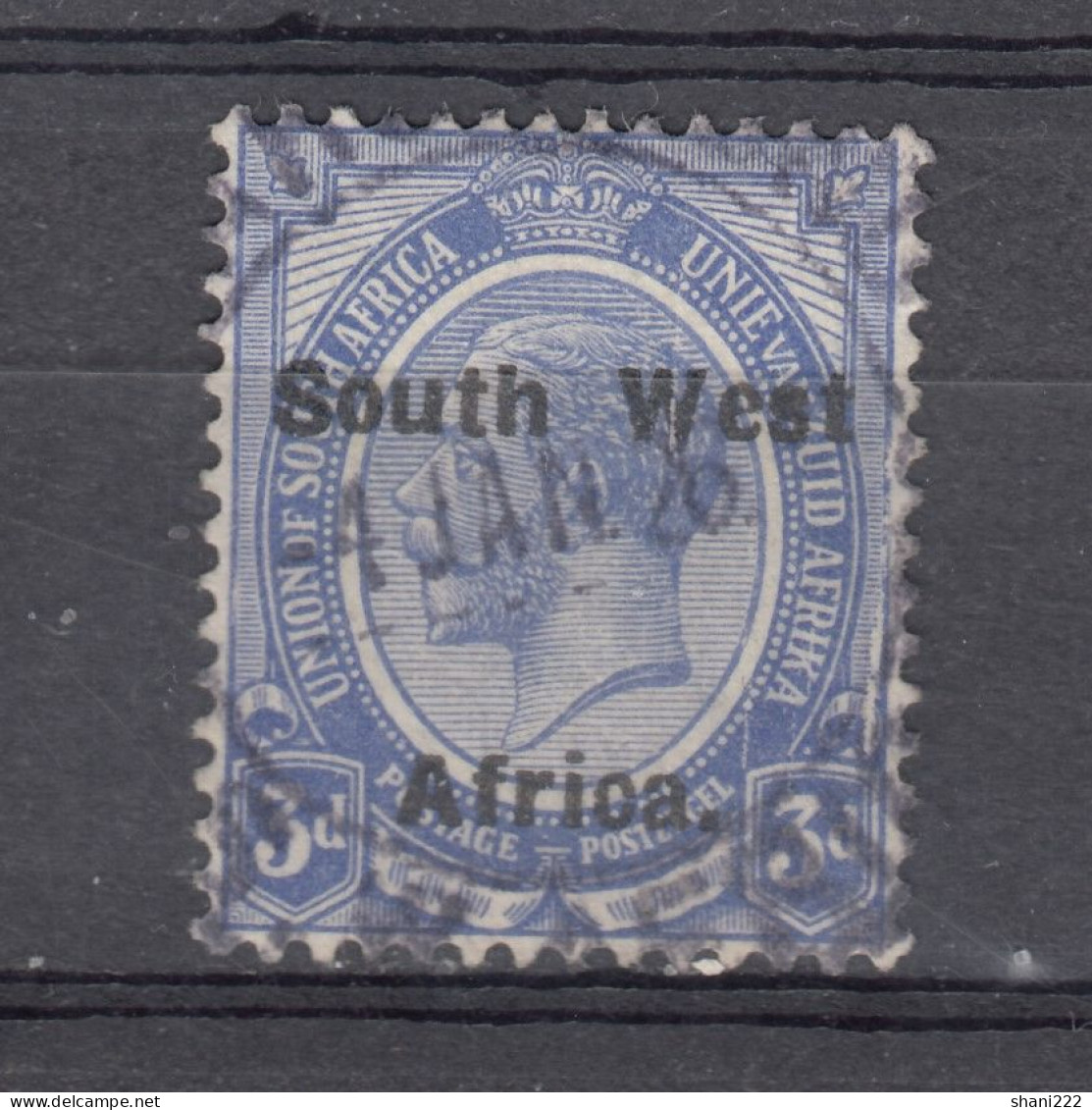 South West Africa 1924 - Overprinted 3d.single, (e-721) - Südwestafrika (1923-1990)
