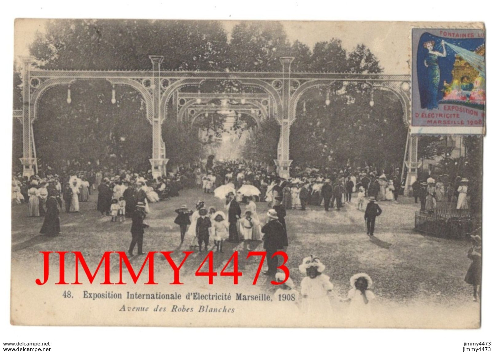 CPA - MARSEILLE - Exposition Internationale D'électricité 1908 - Avenue Des Robes Blanches - N°48 - Baudouin Vincent - Electrical Trade Shows And Other