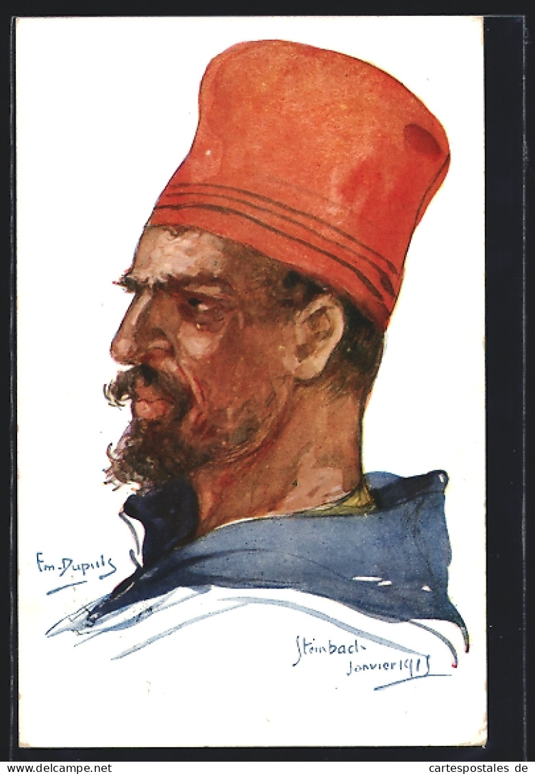 Künstler-AK Em. Dupuis: Steinbad, Janvier 1915  - Dupuis, Emile