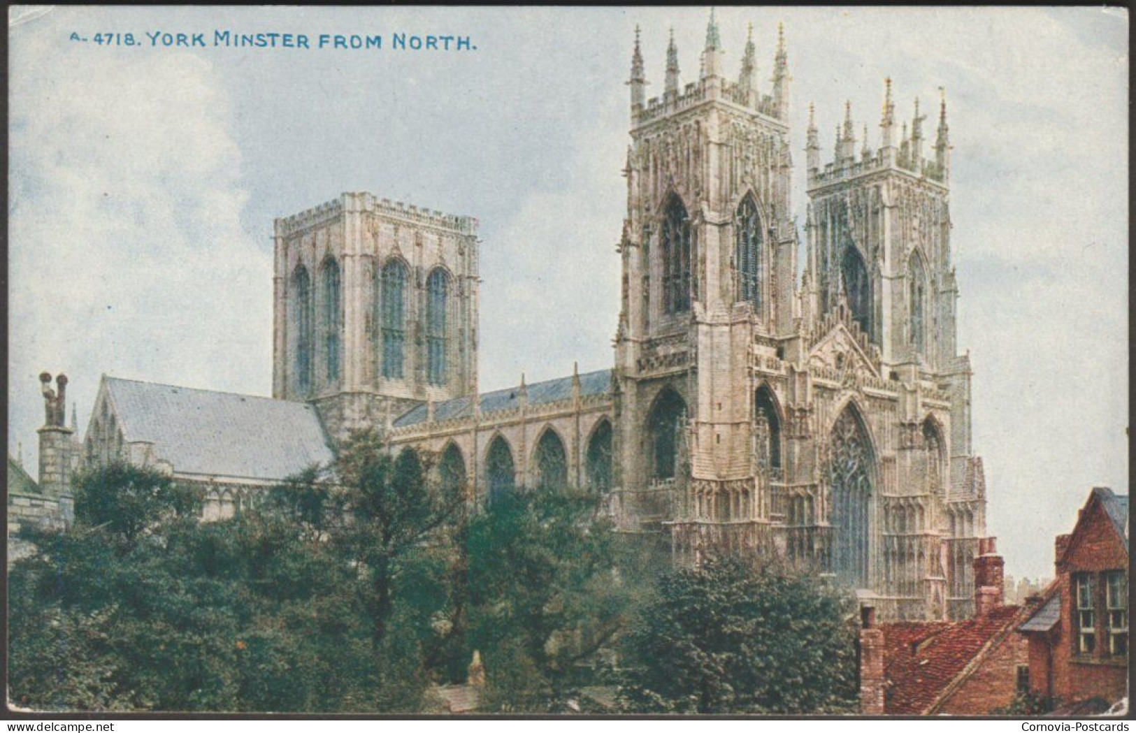 York Minster From North, Yorkshire, C.1920 - Photochrom Postcard - York