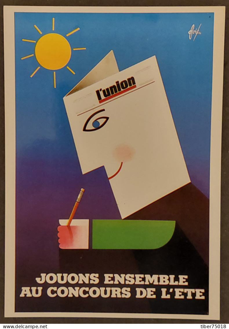 Carte Postale - Affiche Pour Le Journal "l'Union" (1984) Illustration : Foré - Fore