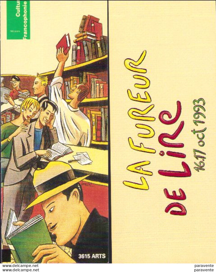 LOUSTAL : Marque Page LA FUREUR DE LIRE 1993 - Marque-pages