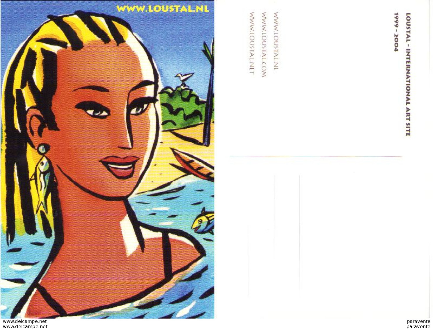 LOUSTAL : Carte Postale TETE DE FEMME Pour Loustal.nl - Ansichtskarten