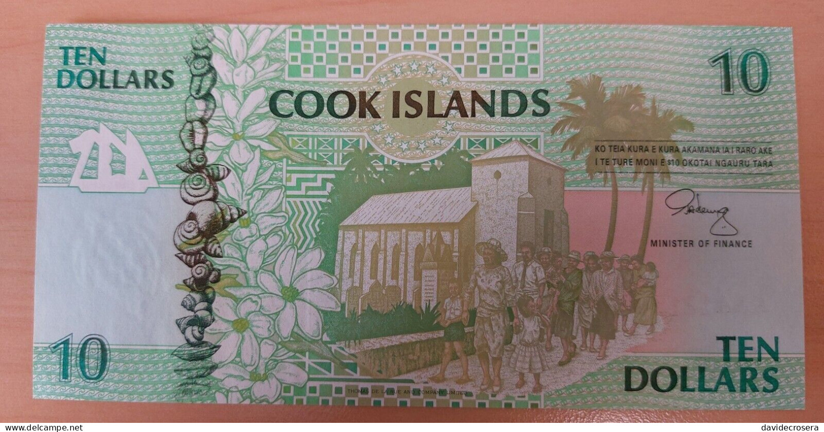 COOK ISLANDS 10 DOLLARS 1992 UNC PICK 8 - Sonstige – Ozeanien